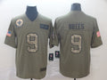 Men's New Orleans Saints Drew Brees #9 Brown Player Game Jerseys