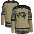 Men's Columbus Blue Jackets Camo Military Appreciation Team Authentic Practice Blank Jerseys