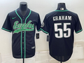 Men's Philadelphia Eagles Brandon Graham #55 Black Game Jerseys Joint Edition