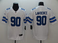 Men's Dallas Cowboys DeMarcus Lawrence #90 White Custom1 Game Jerseys