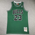 Men's Chicago Bulls Michael Jordan #23 Green 1997-98 Hardwood Classics Authentic Jerseys