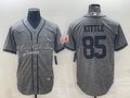 Men's San Francisco 49ers George Kittle #85 Grey Game Jerseys Joint Edition