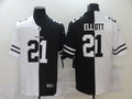 Men's Dallas Cowboys Ezekiel Elliott #21 Black/White Game Jerseys