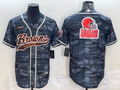 Men's Cleveland Browns Grey Camouflage Game Jerseys