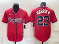 Men's Atlanta Braves Michael Harris II #23 Red Replica Baseball Jerseys